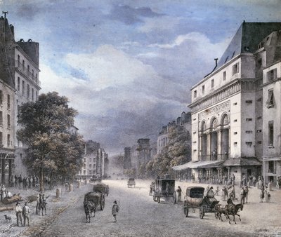 The Theatre of la Porte Saint-Martin, Paris, c.1840 by French School